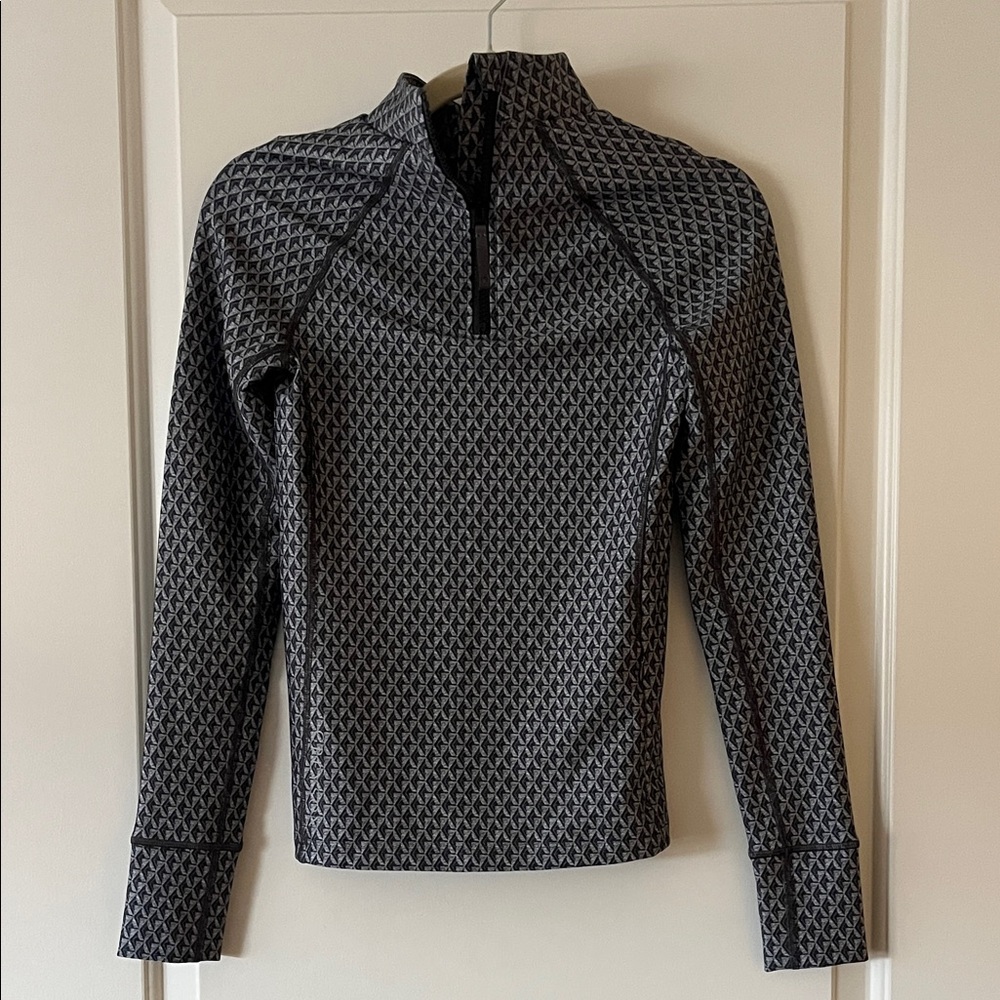 Greyson Quarter-Zip Long Sleeve Active Top - Black & Gray